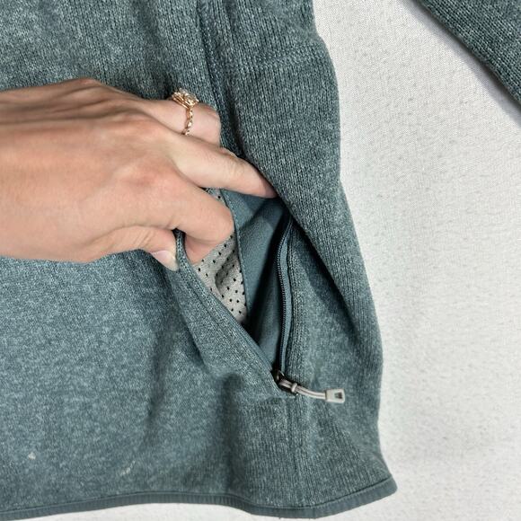 Patagonia Better Sweater 1/4 Snap Pullover Women's Small Greem Outdoors STAINED - Picture 6 of 16